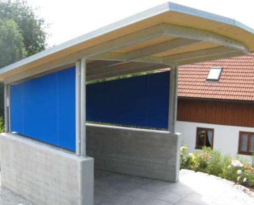 Pavillon verzinkt mit Dach aus 3-Schichtplatten
